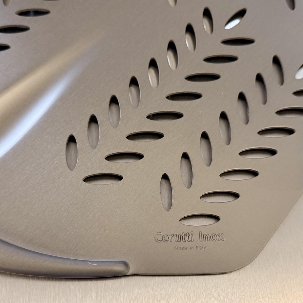 Cerutti Pizzaschaufel Ardesia quadra 60°, 33 x 33cm, Stiel 30cm