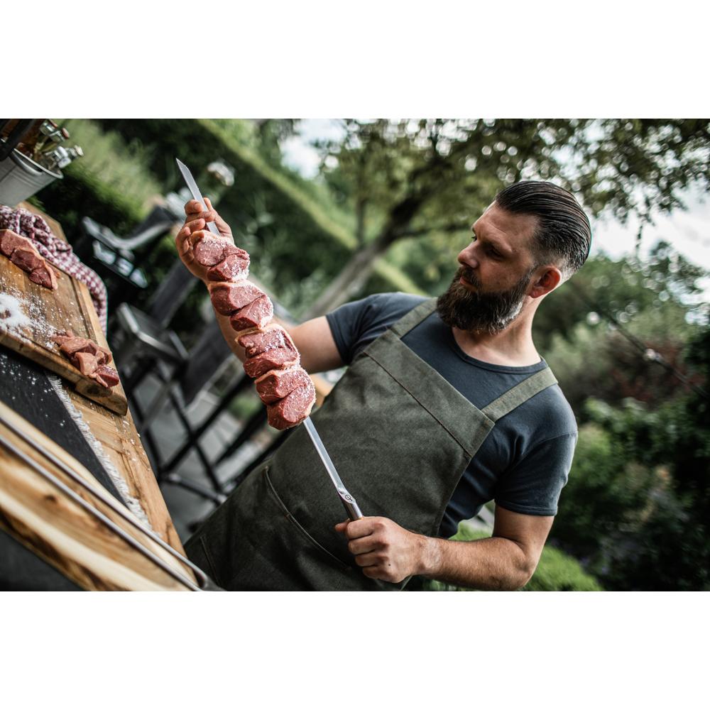 Forged Churrasco Spieß V-Form 60cm