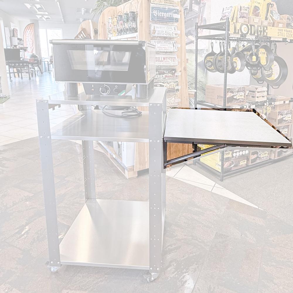 Gast Klappbord 60x60cm für Pizzaofen Tisch fahrbar