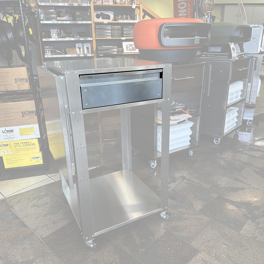 Gast Lade für Pizzaofen Tisch fahrbar 60x60x107cm