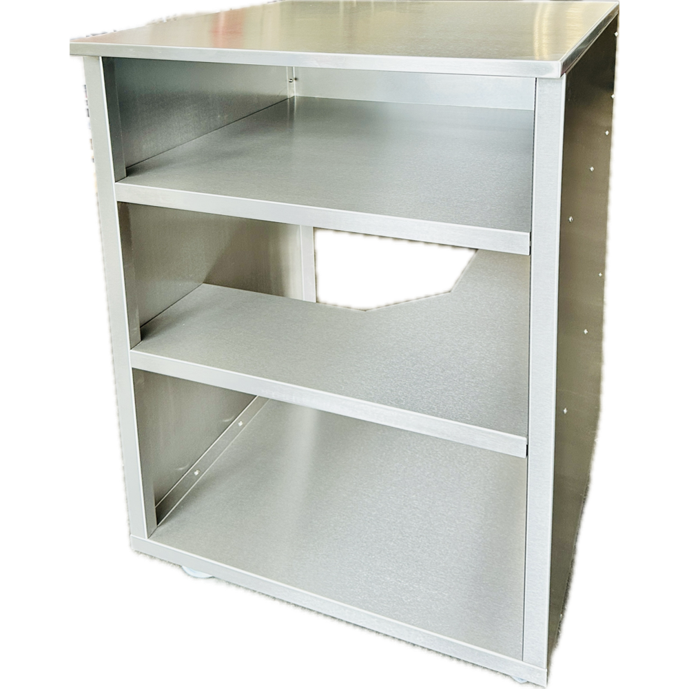 Gast Pizzaofen Schrank fahrbar 60 x 60 x 98cm mit Gasflaschenfach