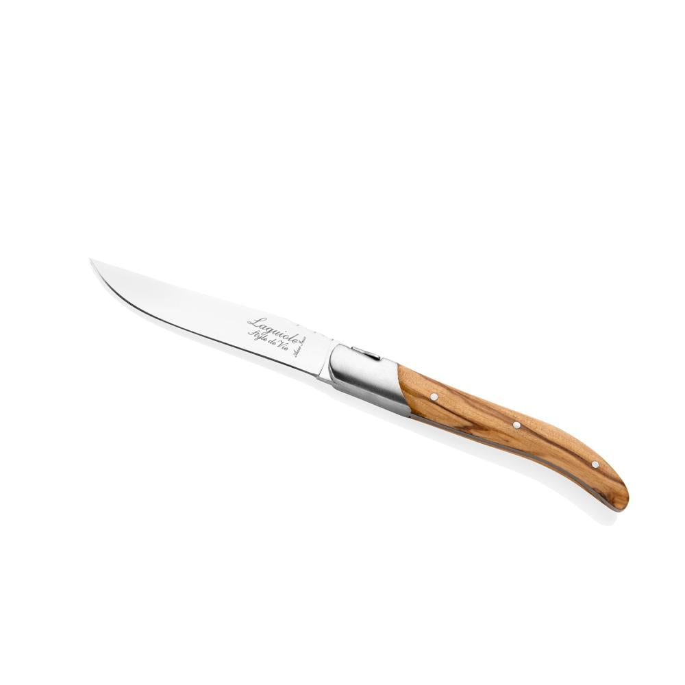 Laguiole Luxury, Steakmesser Set 6-teilig, olive wood