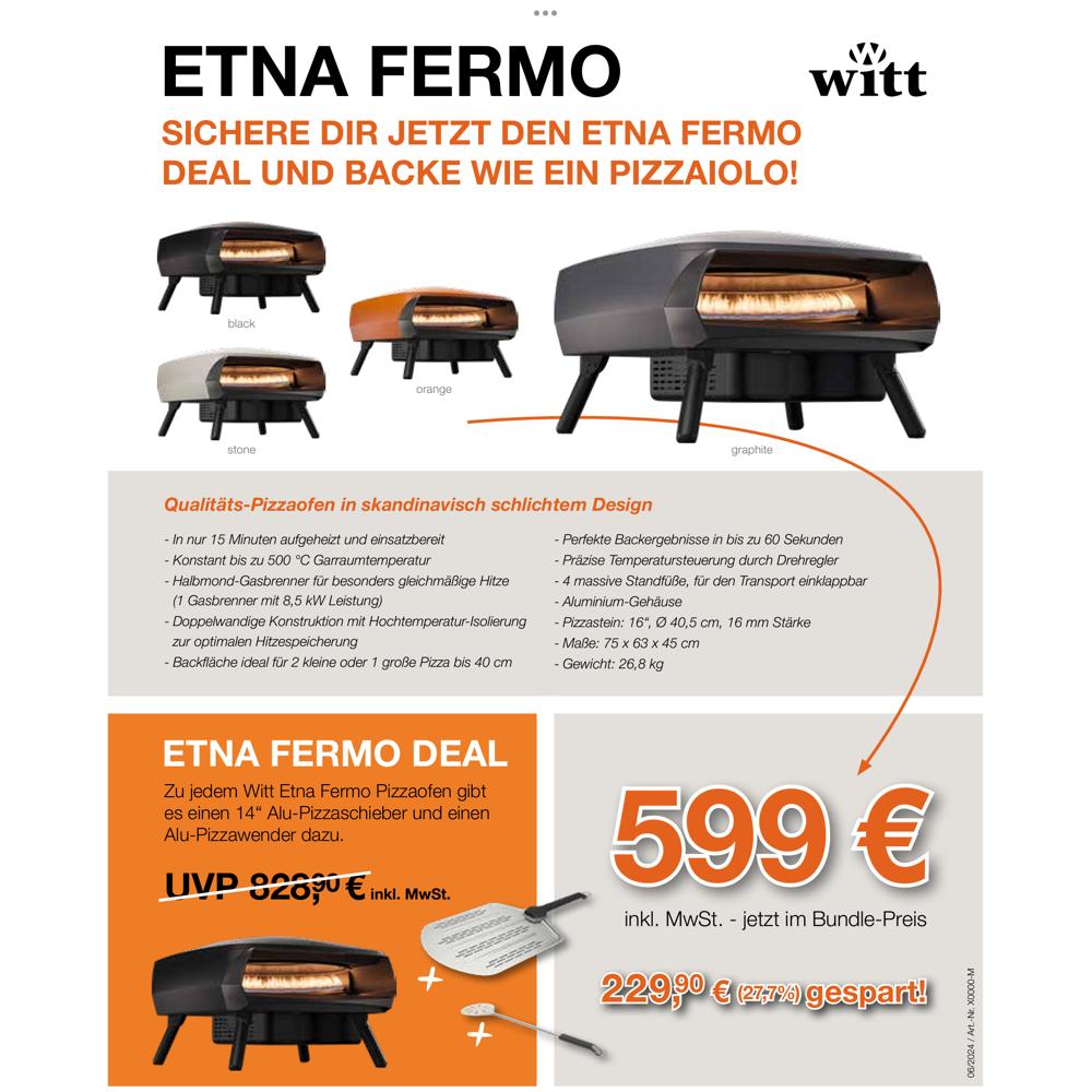 Witt ETNA FERMO schwarz, PIZZA LOVER DEAL